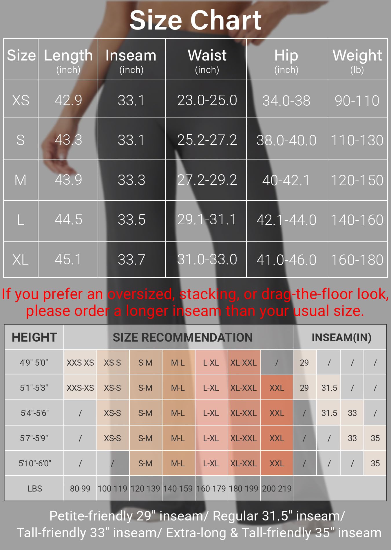 YEOREO Workout Leggings Womens No Front Seam Straight Leggings 33" High Waist Buttery Eddiy Gym Yoga Pants Black Cherry S