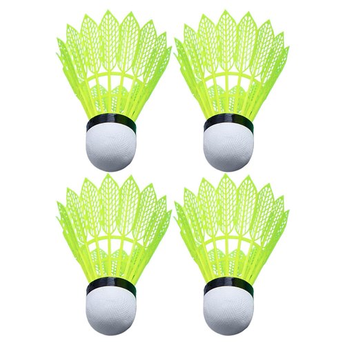 Badminton Ball - Light Up Shuttlecock - Baseball Batting Practice Training | High-Visibility Windproof Training Badminton Ball Set of 4 for Park Gym School Family Game