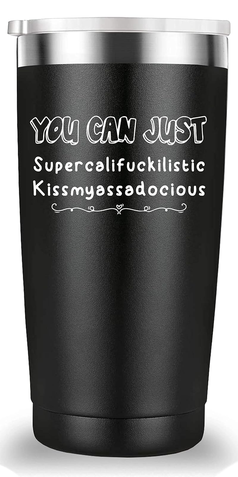 Travel Mug Tumbler, 20 oz, Black — Funny Gifts for Men, Women, Dad, Mom, Best Friend