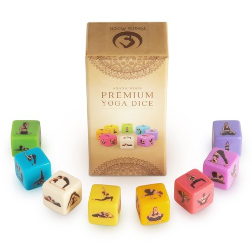 Asana Moon Yoga Dice ??One of The Unique Yoga Gifts for Women or Any Yoga Lover ??Yoga Accessories for Teachers and Yogis ??Yoga Gift Idea for Instructors