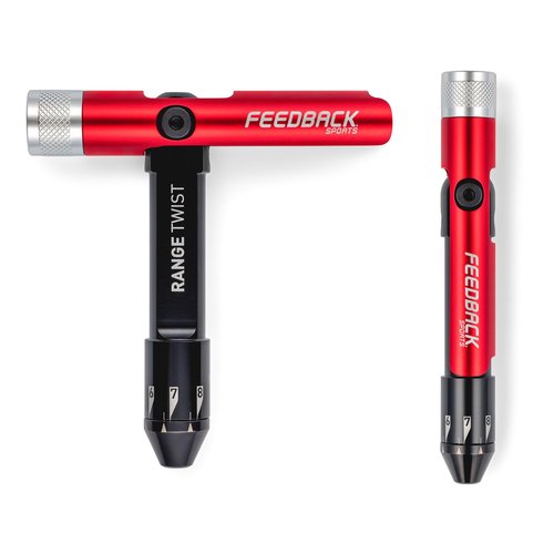 Feedback Sports | Range Twist Torque Wrench (2-8Nm) | Includes 10 Fastener Sizes in 6 S2 Steel Bits | For Bicycle Maintenance and Repair