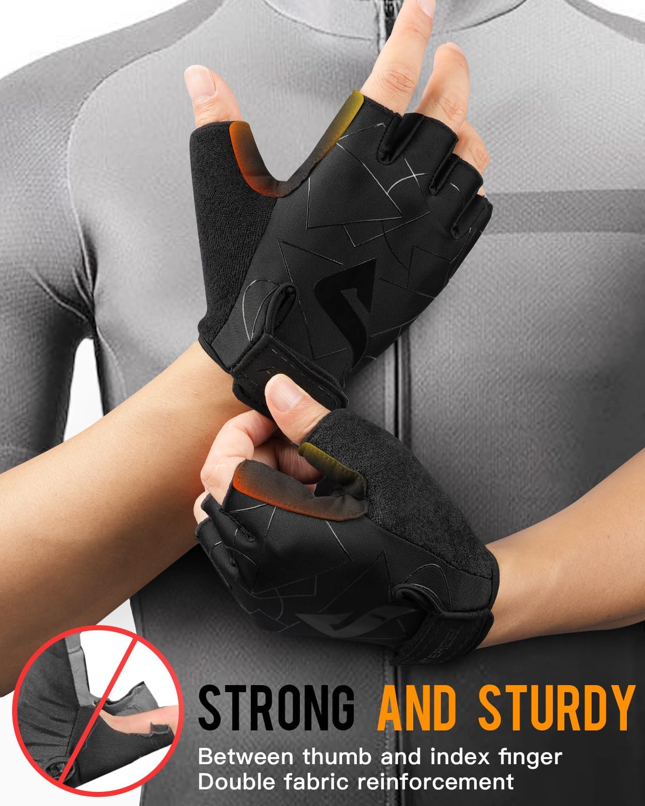 ATERCEL Cycling Gloves, Bike Gloves for Men Women, Bicycle Gloves for Cycling, Workout, Gym, Training, Weight Lifting Outdoor, Dirt Bike, Mountain Bike, and Riding (Black, Medium)