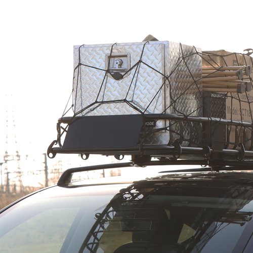 FORWODE 43" x 50" x 6" Roof Rack Carrier Basket, Rooftop Cargo Carrier Basket with 250 lbs Capacity, Rust-Proof Steel Heavy Duty Top Luggage Basket for Car, SUV or Truck