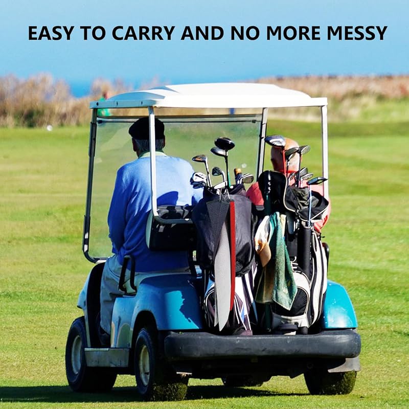 Variation: Black Grey Red - 3 Pack Large Golf Towels 16x24 Microfiber Waffle Towels with Carabiner Clip