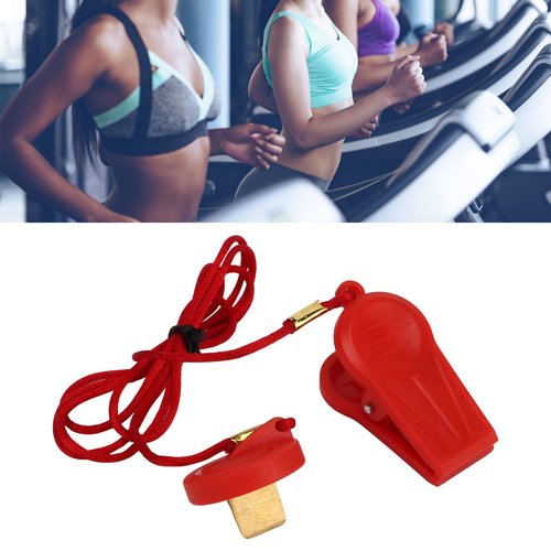 SPYMINNPOO 2PCS Running Machine Key, Emergency Stop Magnet Switch Treadmill Key with Circular Insert Red