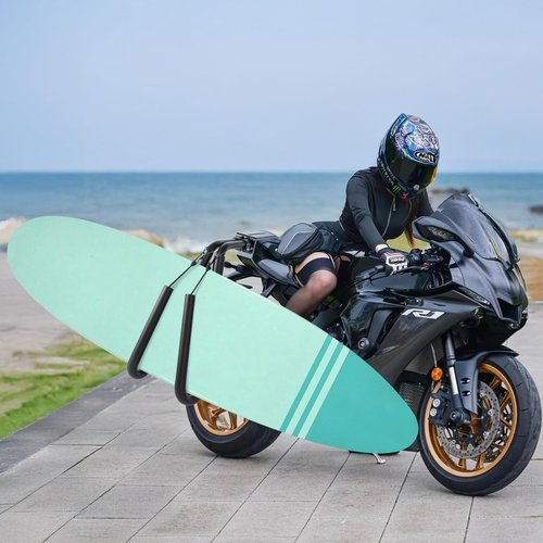 Ruirgo Aluminum Alloy Surfboard Rack, Portable Motorcycle Surfboard Racks, Easy to Assemble, with Mounting Kit, Suitable for Motorcycles, Mopeds