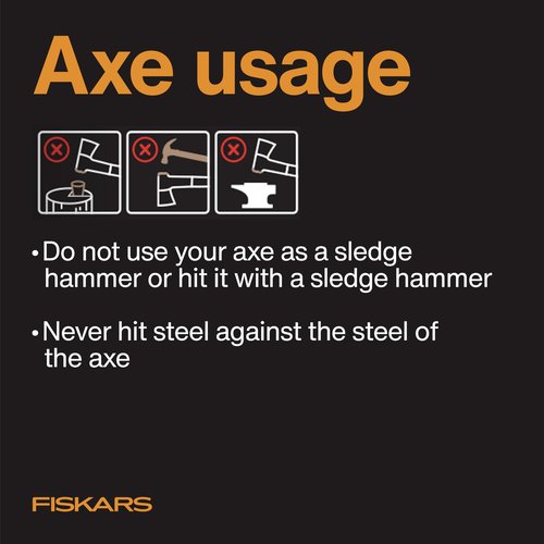 Fiskars X7 Small Hatchet Axe with Sheath for Chopping Wood Kindling for Campfires while Outdoors & Camping, Insert-Molded Forged Steel Head, Low-Friction Blade, Shock Absorbing Handle & Non-Slip Grip
