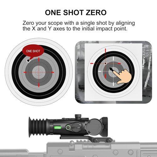 oneleaf.ai 12um 640x512 Thermal Scope, 50mm Thermal Imaging RifleScope, 60Hz Refresh Rate, Thermal Scope with with Laser Rangefinder and Ballistic Calculator-Mars MT1000LRF 50-Upgrade Version