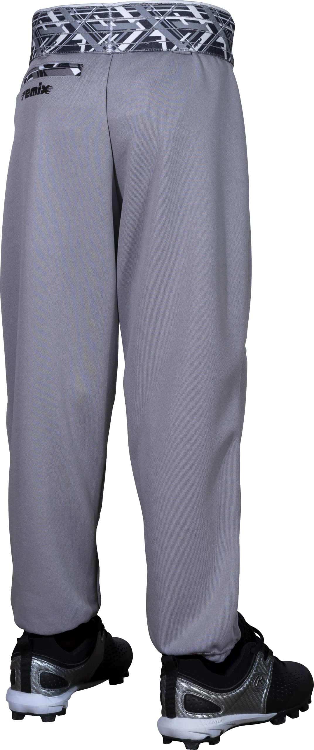Rawlings REMIX | T-Ball & Youth Baseball & Softball | Game/Practice Pants | Grey/Black | Small
