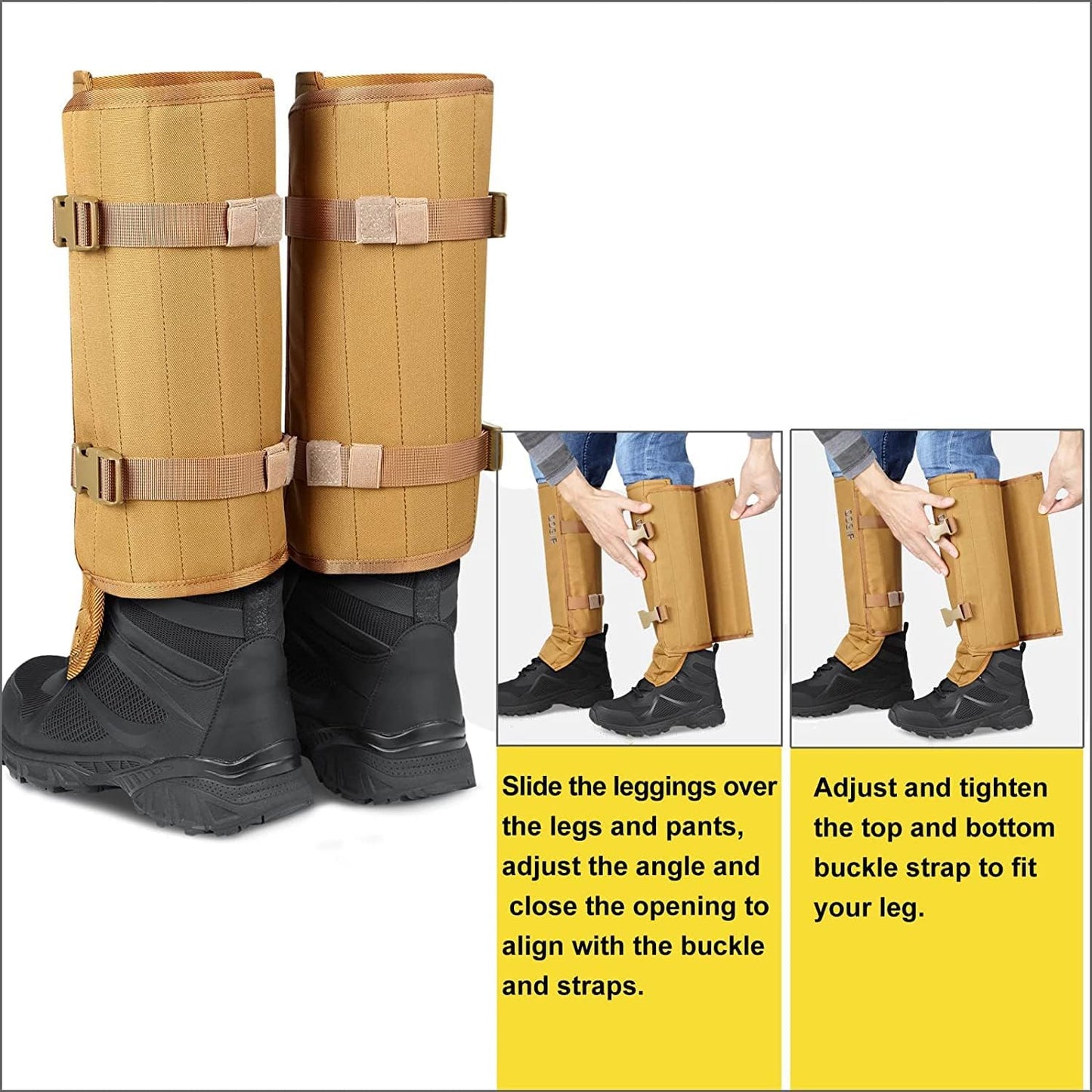 IceBlade Snake Gaiters, Waterproof Snake Bite Protection for Lower Legs, Adjustable Snake Guards, Durable Snake Proof Legging
