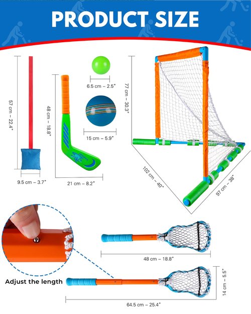 Floating Pool Toys 2-in-1 Lacrosse & Hockey Game Set ??Swimming Pool Games for Adults and Family ??Fun Summer Water Sports Toy