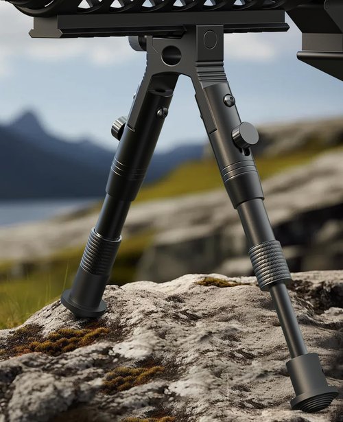 CVLIFE 3-in-1 Rifle Bipod Picatinny Bipod with Swivel Stud Adapter & Barrel Clamp Adapter for Shooting and Hunting