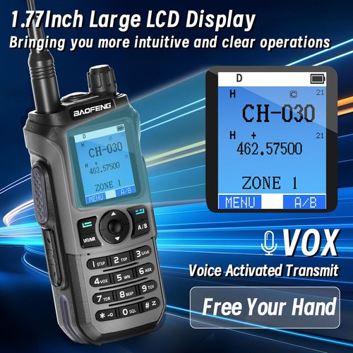 GMRS Radio Handheld Baofeng Radio GM21 Long Range Rechargeable Walkie Talkies,NOAA Weather Receiver GM-15 PRO Two Way Radio with Programming Cable and USB-C Charger for Survival Gear Hunting,2 Pack