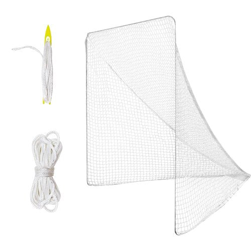 4mm Heavy Duty 6’X6’X7’Lacrosse Replacement Net with 1x Installation Tool and 2x49ft Lacrosse Goal Net Lacing Rope Lacrosse Net for Practice or Competition of Backyard, Playground