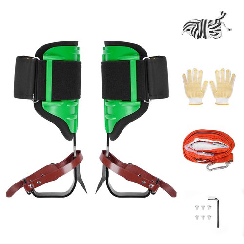 bimti Arborist Climbing Spikes,Height Adjustable Tree Climbing Gear for Tree Work with Removable Padding and Safe Belt for Fruit Picking, Hunting