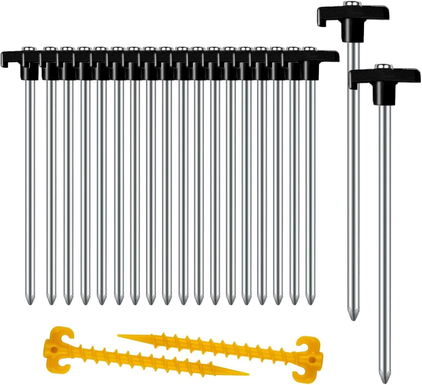 12PCS Tent Stakes Heavy Duty Camping Stakes,AVOFOREST 7.1Inch Non-Rust Metal Tent Pegs Ground Stakes Tent Spikes Camping,Hiking Orange