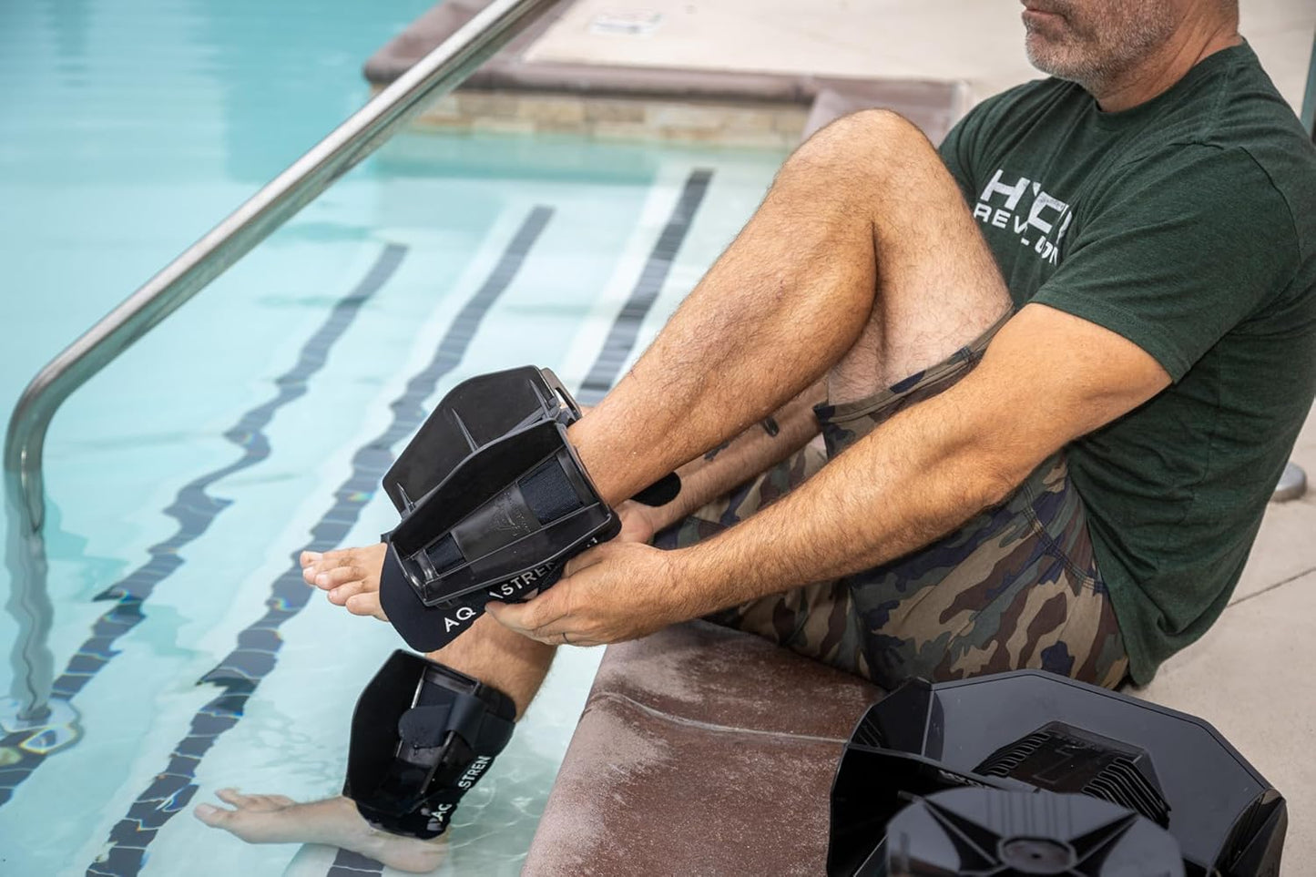 Hydro-Tone Total Body Pool Weights for Water Exercise | Isokinetic Functional Water Weights | Build Muscle - Easy on Joints | Aquatic Pool Weight | Quick Start Guide