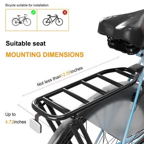 OUSEXI Rear Child Bike Seat,Kids Seat for Adult Bike, Toddlers Rear Mount Bike seat Design for Children Aged 2 to 8 Years Old, Rear Frame Mounted Baby Bike Seats Kids Safety (Black)