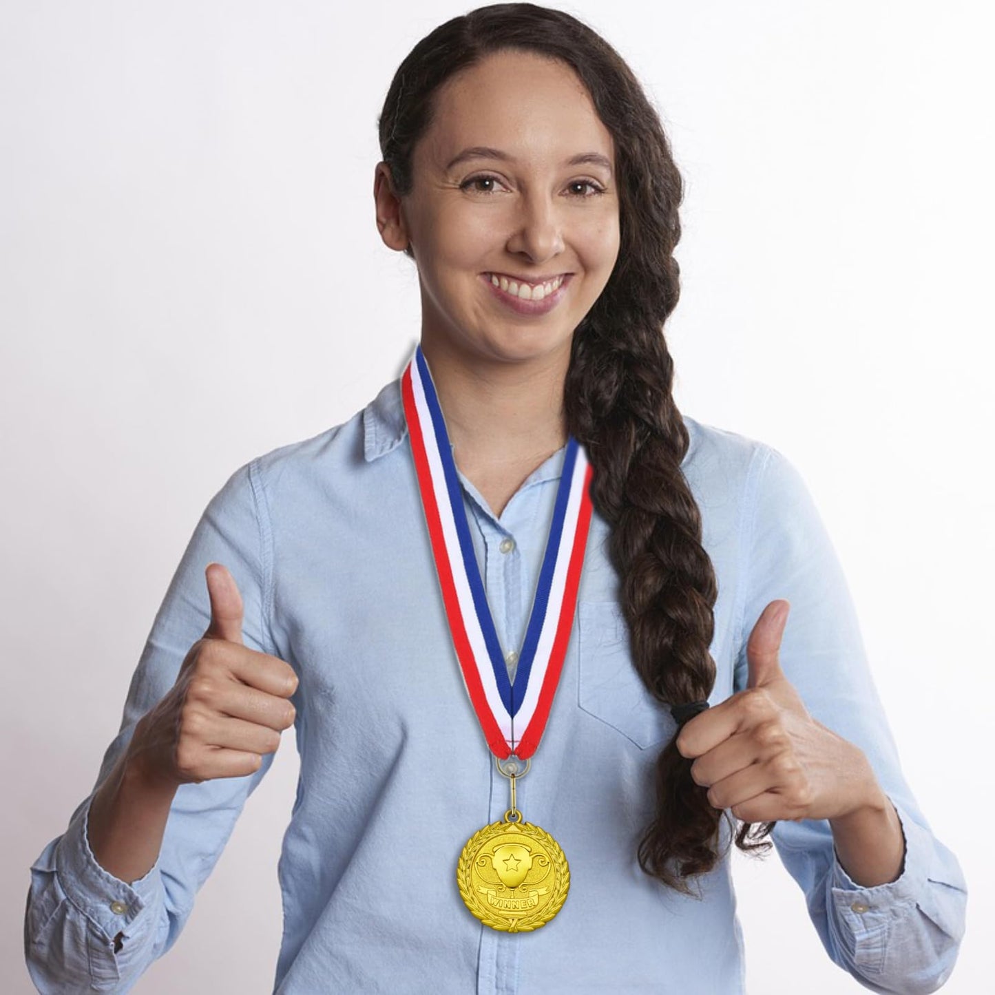 Donrime Gold Winner Medals 12-Pack, 1st Place Champion Medal with Ribbon for Kids and Adults, Sports Day Medals for Competitions, Soccer, Basketball, Gymnastics, Tournament Awards and Ceremony Prizes