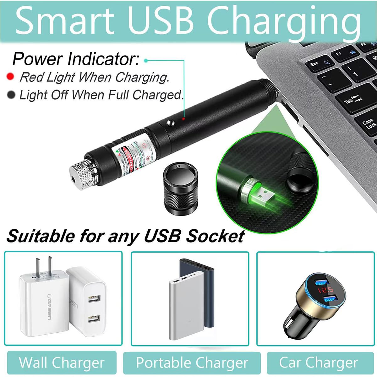 IVVTRYI 2 Pack Green Laser Pointer for TV, LED, and LCD Screen Presentations and Outdoor Office Construction