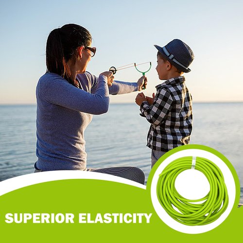 Pineeseatile Sling Shot Rubber Tubing Slingshot Bands 33ft Flexible & Elastic Replacement Sling Shot Latex Tubing with 0.3cm ID, 0.6cm OD & 6kg Tension, Green Color