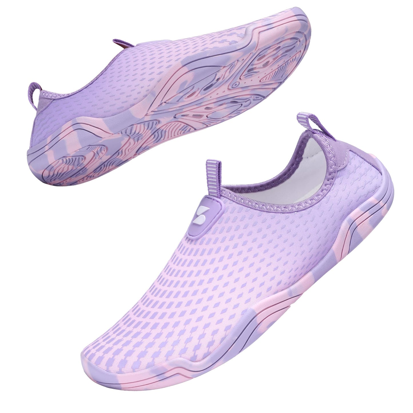 Stelle Water Shoes for Women Men Barefoot Quick Dry Aqua Socks for Swim Beach River Pool Surf Yoga Shower(Lilac,11MW)