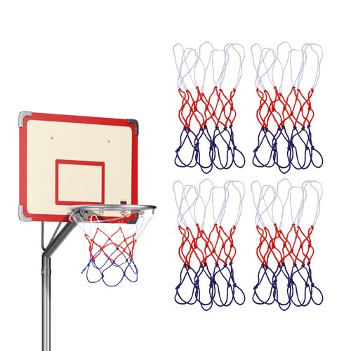 4PCS Mini Basketball Nets Replacement Small Basketball Hoop Net 8 Loops Basketball Nets Replacement for 8"-10.25" Rims Nylon Small Basketball Hoop Net Little Basket Ball Net for Room Indoor Outdoor