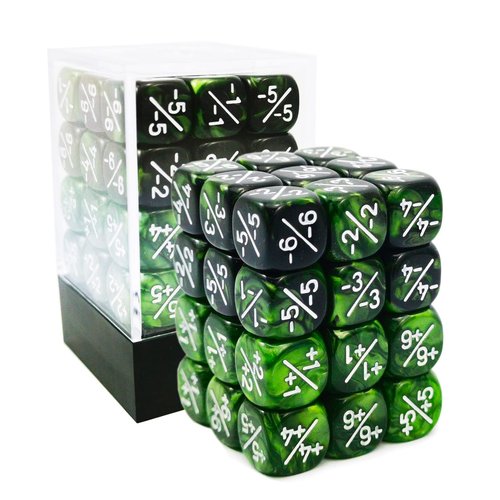 36pcs 12mm Marble Green & Gemini Green Dice Counters Set, Small Token Dice Compatible with MTG, CCG, Card Games