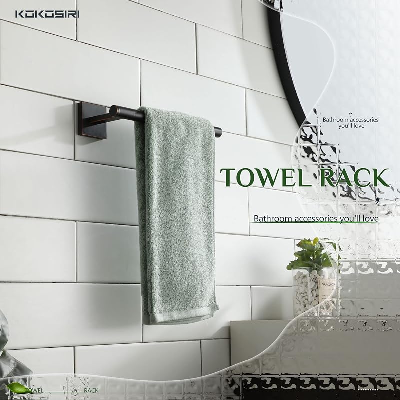 Oil Rubbed Bronze Towel Bar - Wall Mount Hand Towel Holder, Stainless Steel