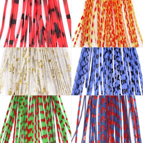 XFISHMAN Fly-Tying-Materials-Rubber-Legs-Silicone-Rubber-Skirt 12-24 Colors Fly Tying Supplies (12 Colors kit)