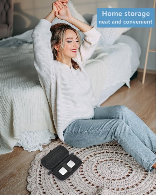 Hassoft Heart Rate Monitor Case - Compatible with KardiaMobile 1-Lead Personal EKG Monitor/KardiaMobile 6-Lead Personal EKG Monitor, Hard Travel Carrying Case, Home Storage Box