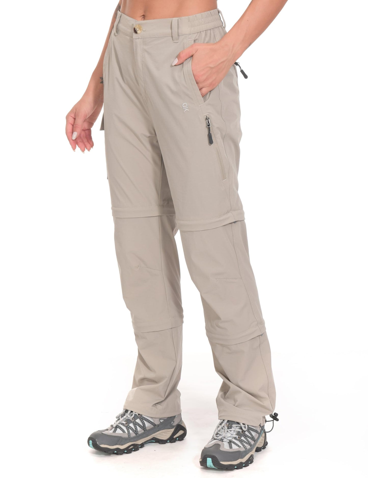 Little Donkey Andy Women's Convertible Zip Off Hiking Pants Khaki Size XXL