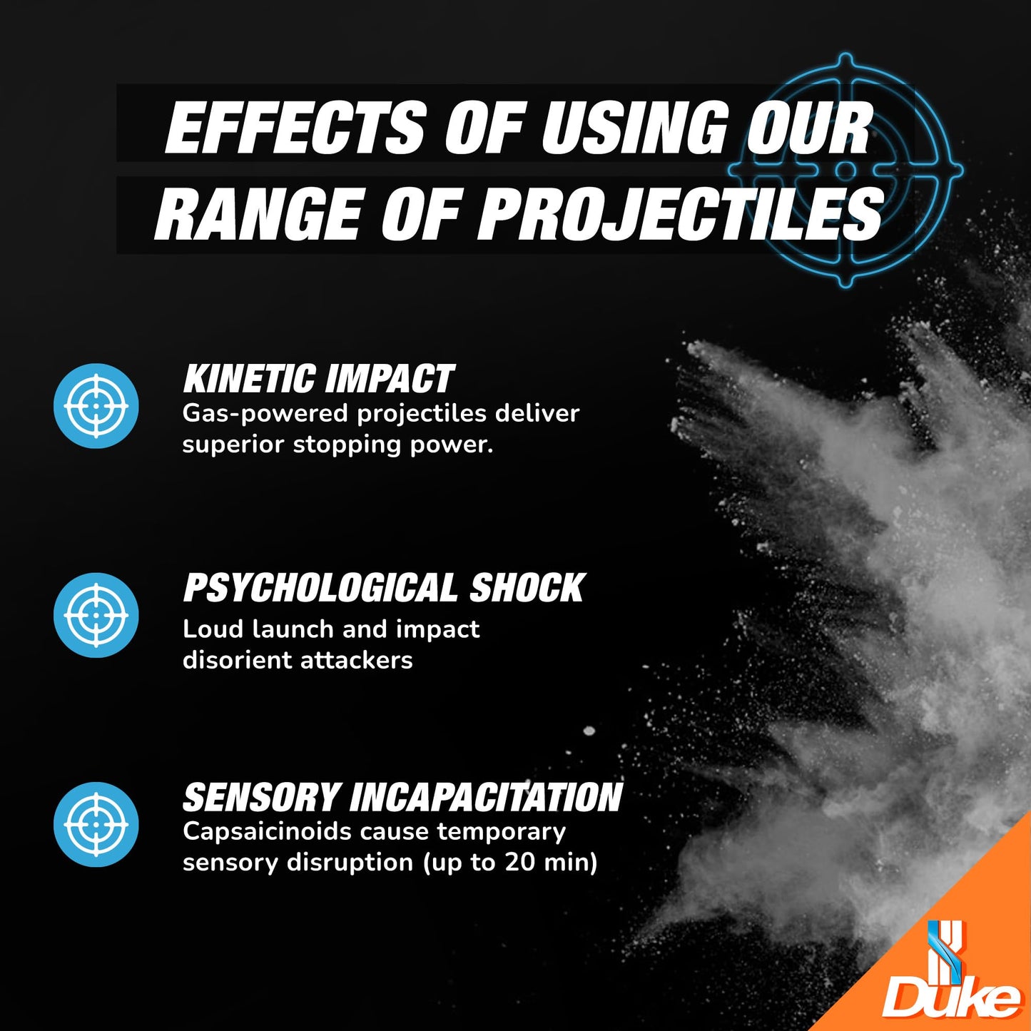 Duke 68 Cal Pepper Ball Projectiles (4% PAVA + 1% OC), 7 Count - Extreme Irritant Projectiles, Non Lethal Pepper Gun Balls for Self Defense Weapons, Professional-Grade, Weight: 3.3g