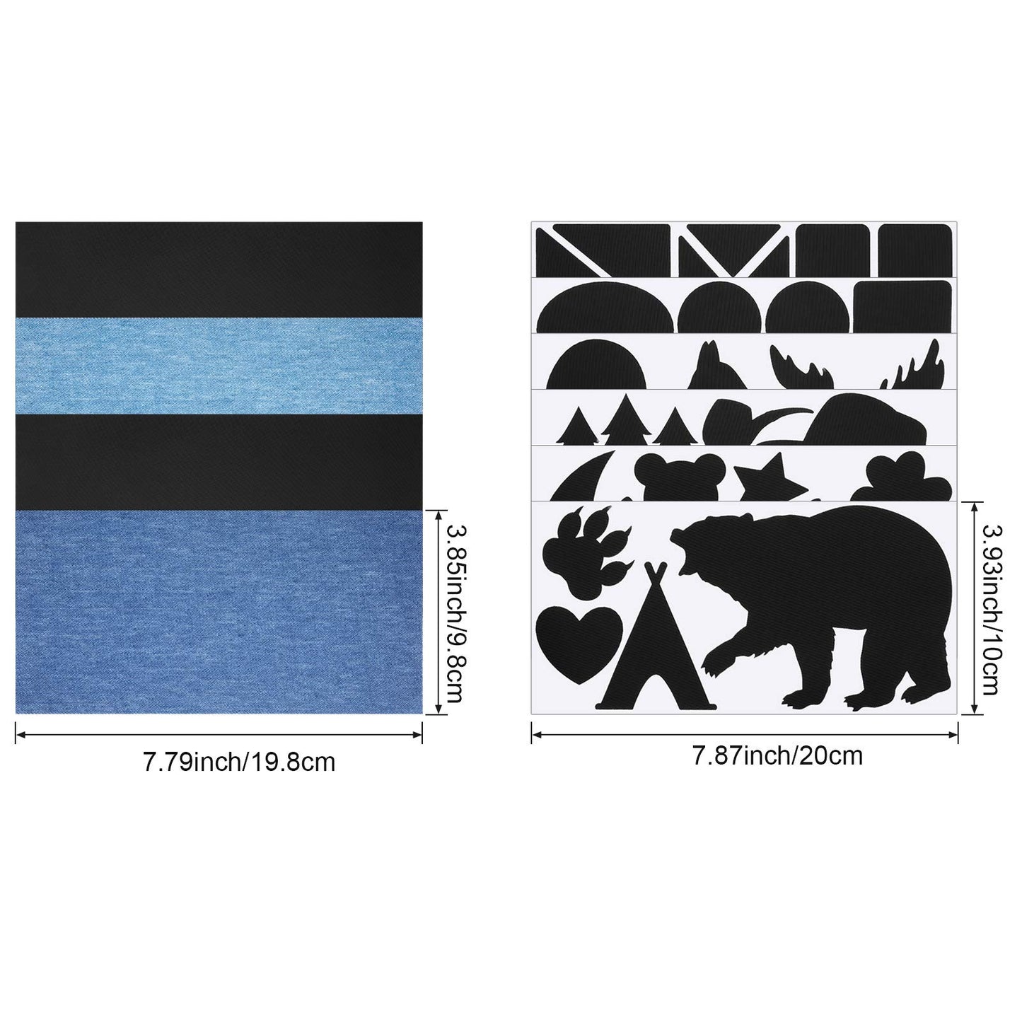 10 Sheets Down Jacket Repair Patches Cloth Patches Self Adhesive Nylon DIY Denim Coat Clothing Different Shapes Puffer Jacket Repair Kit for Down Jackets Coat Clothes Tent Bag Holes
