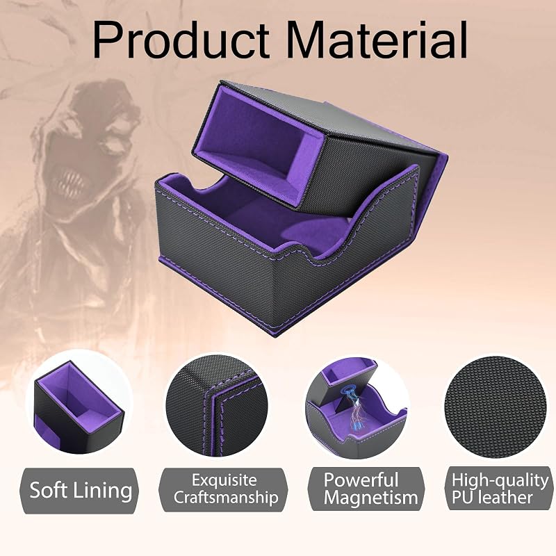 Stepane 3-in-1 Dice Tower and Tray Foldable, Black/Violet Variation