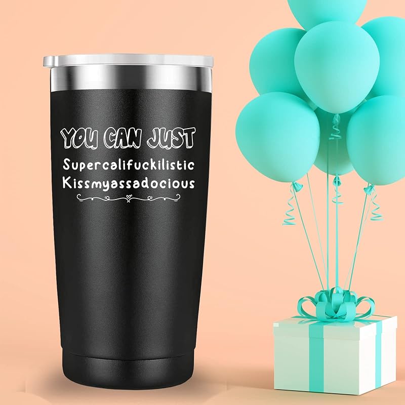 Travel Mug Tumbler, 20 oz, Black — Funny Gifts for Men, Women, Dad, Mom, Best Friend