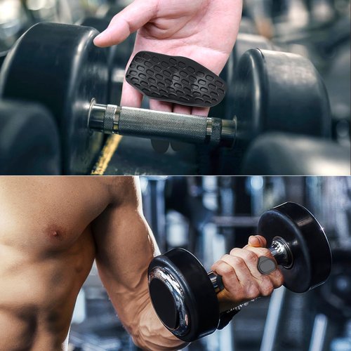 Anti-Slip Workout Grips, Ergonomics Rubber Gym Grips, Weight Lifting Grips for Hand Protection, Workout Gym Gloves for Men and Women Deadlift, Fitness Training, Weightlifting and Exercise(1 Pair)