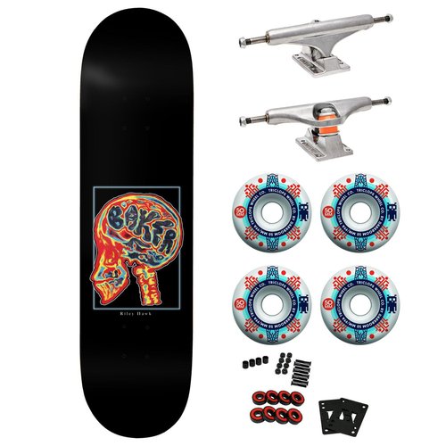 Baker Professional Complete Skateboard Hawk Brain Donor 8.5" x 32" with Independent Trucks, Triclops Wheels, ABEC 5 Bearings, Hardware, and Griptape - Ready to Assemble