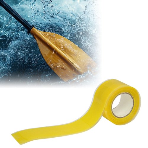 rockible Kayak Paddle Grip Tape Handlebar Tape Anti Slip Silicone 10 ft Oar Accessories Wrap for Dragon Boat Fishing Pole Sports, Yellow