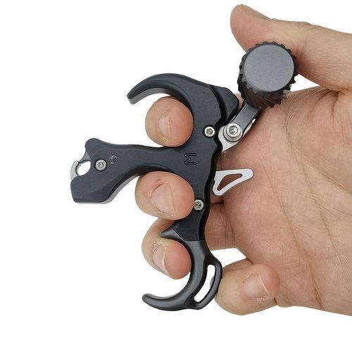 Compound Bow Aid Releaser with Wrist Straps and Adjustment Tool,Archery Release Aids with 3 Thumb Release Adjustable,Aluminum Alloy Aids.for Left and Right Handers. (Black)