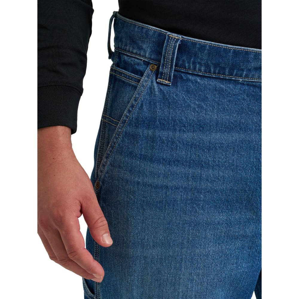 Lee Men's Legendary Workwear Carpenter Jean, Painters Blue, 36W x 32L