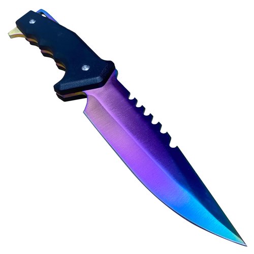 JPOKINAWA 10.5" Full-Tang Fixed Blade Tactical knife - Fade, Stainless steel Blades sharp