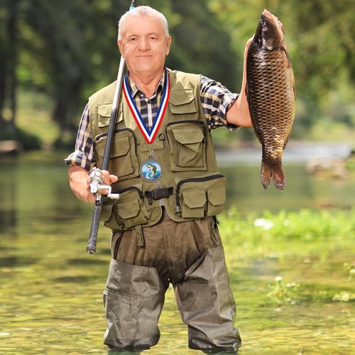 Quelay 12 Pcs Fishing Medals 2" Fishing Award Medals with Neck Ribbons Fish Competition Trophy Prizes for Deep Sea Fishermen
