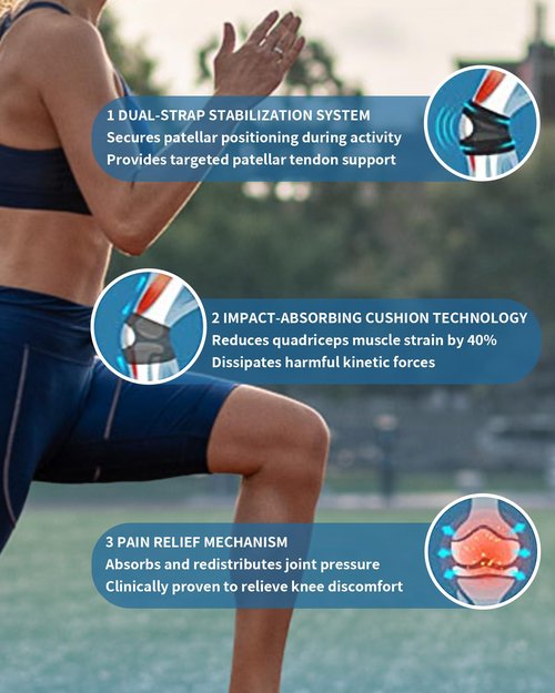Professional Knee Brace with Side Stabilizers & Patella Gel Pads ??Adjustable Pain Relief for Runner?™s Knee, Jumper?™s Knee (Patellar Tendonitis), Chondromalacia & Arthritis ??Soft Neoprene Support Band for Men & Women (Large)