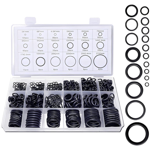 GOFIRA 770Pcs O-Ring Assortment Kit, 18 Sizes Nitrile Rubber, for Automotive Plumbing Air Water Fitting Repair