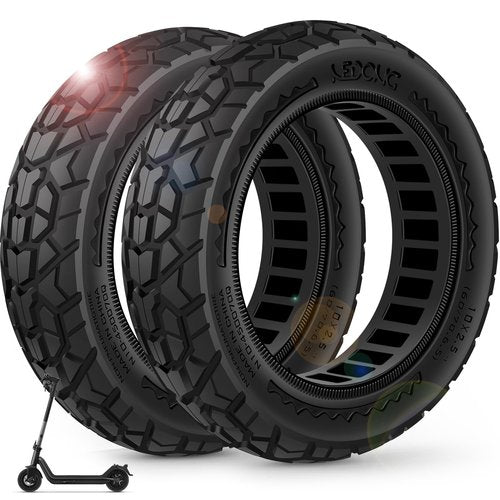 BANGTING 2PCS 60/70-6.5 Scooter Tire Tubeless, 10x2.5 inch Front or Rear Replacement Solid Tires, 10x2.5-6.5 Rubber Tire for Segway Max G2/G30/G30D/G30E/G30E/G30LP/G30D II/G30 Max (Black)