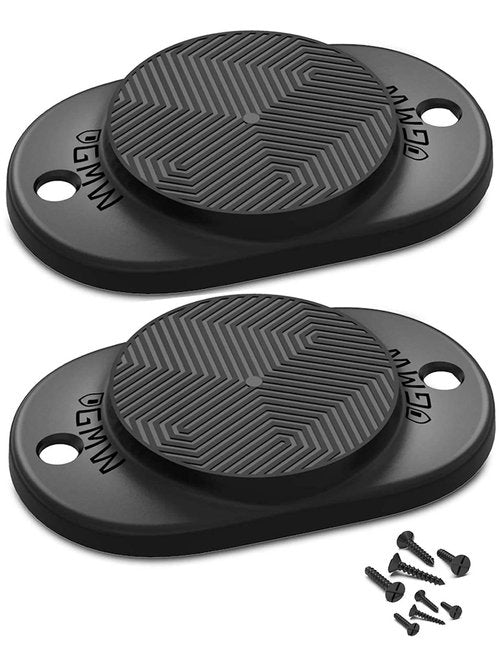 GMW 2-Pack HQ Rubber Coated Gun Magnet Buckler Series - 30 lbs. Rating Magnetic Gun Mount for Car, Truck, Desks, Safes, and Walls - Concealed Handgun Holder (Black)