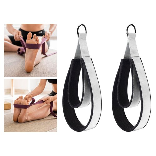YueShengYCHUANG 2Pcs Pilates Straps with D Rings for Home Gym Use