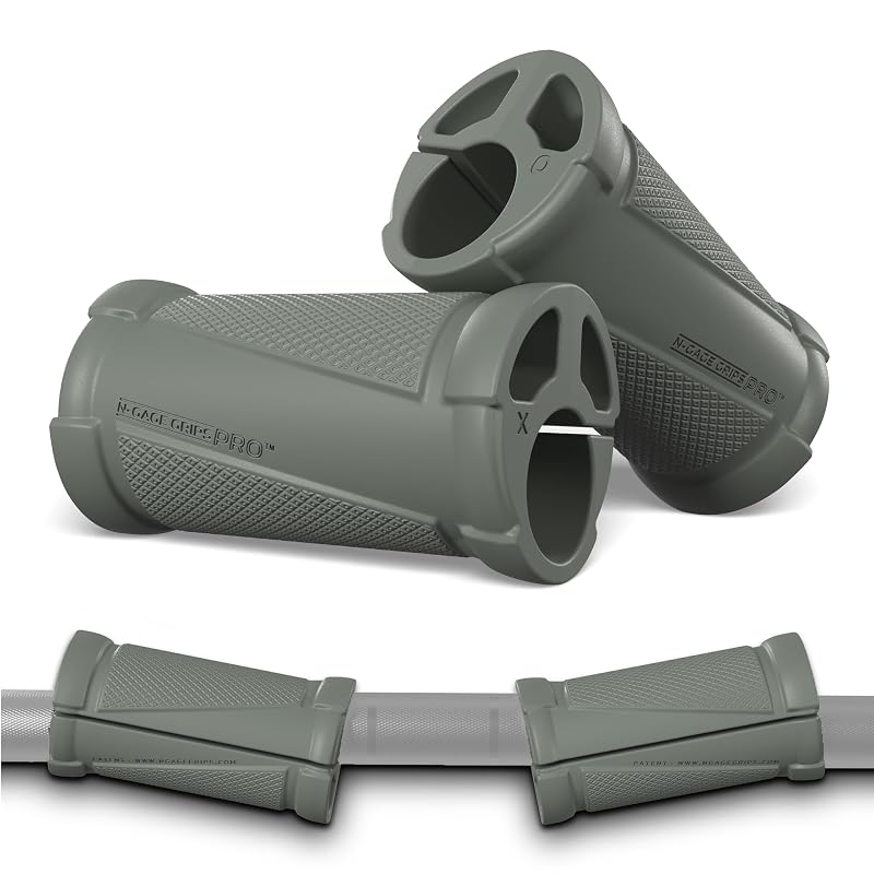 N-Gage Grips PRO Angled Barbell Grips for Strength Training – Variation: Pro (Larger Grips)