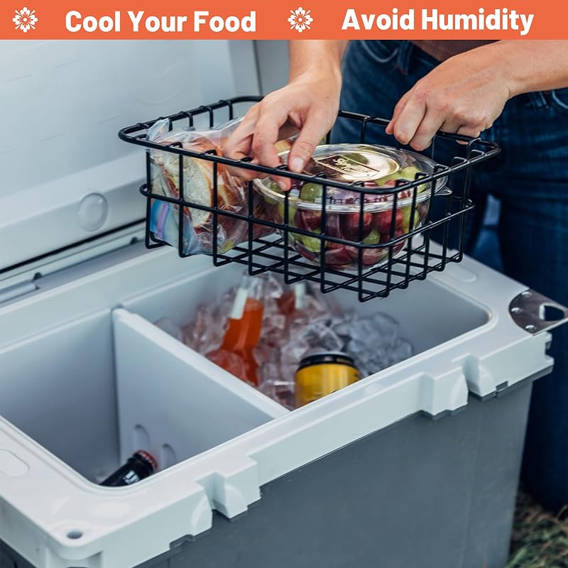 32 Qt Cooler Basket for RTIC 32 Qt - Dry Storage Organizer, Black